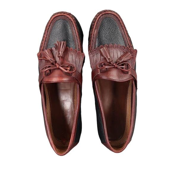 Johnston & Murphy Shoes Mens 10 Loafers Tassel Fringe Moccasin Leather Classic main image 8